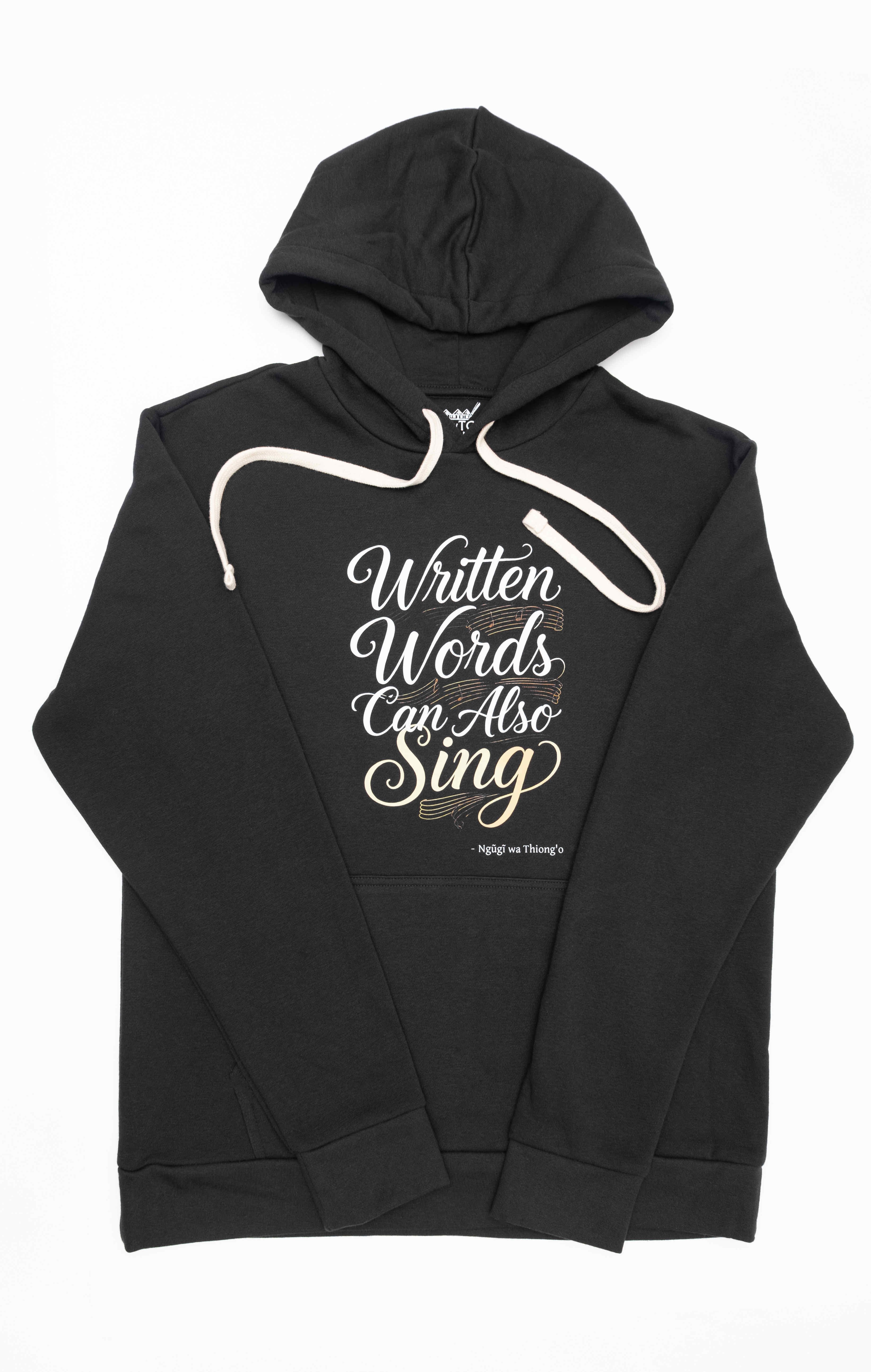 Hoodie Sweatshirt -- white drawstrings