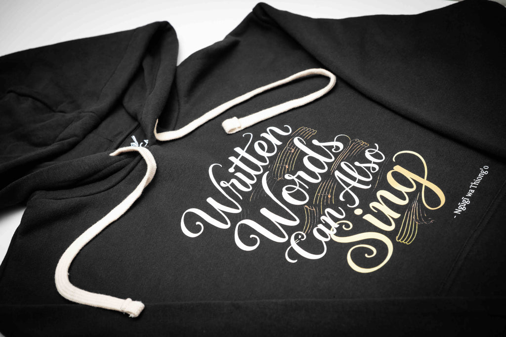 Hoodie Sweatshirt -- white drawstrings