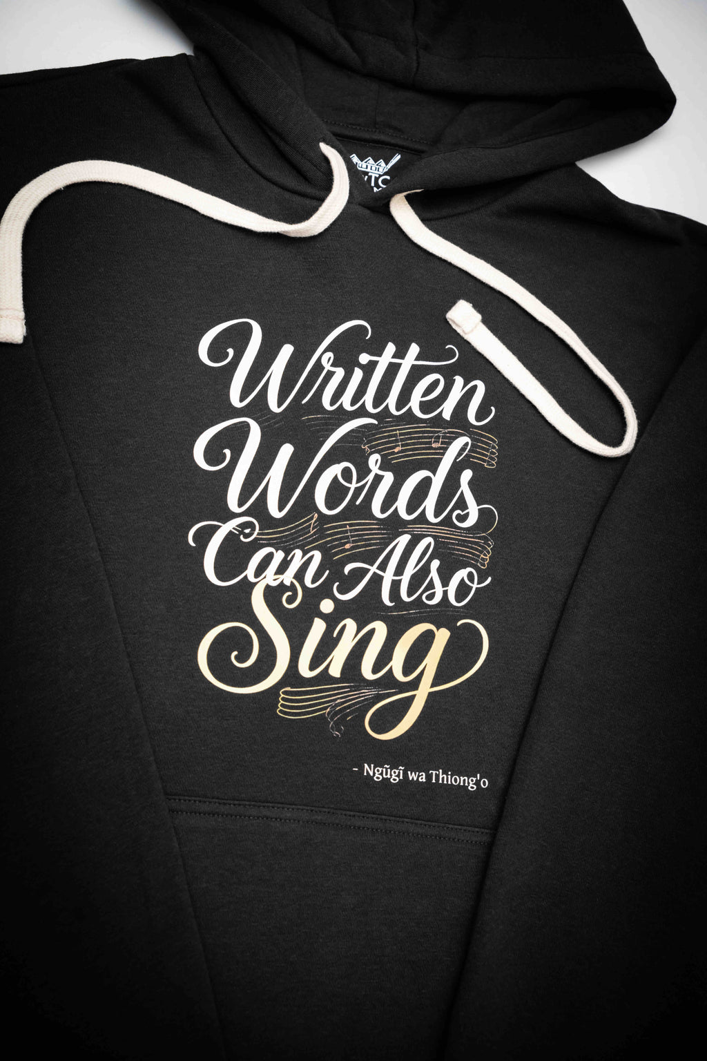Hoodie Sweatshirt -- white drawstrings